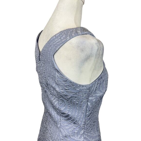 O. Suzanne Dress Women 4 Textured Periwinkle Blue Bodycon Party Gala  Cocktail - Picture 8 of 16